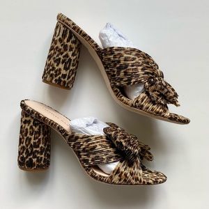 NEW Loeffler Randall Penny Leopard Mules 7.5